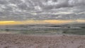 Destin, Florida Beach at Sunrise in Winter.