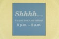 Destin, Florida- Sign on a wall with Shhhh... It's quiet time in our hallways- 9 p.m- 9 a.m