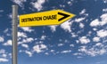 Destination chase traffic sign Royalty Free Stock Photo