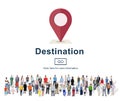 Destination Location Holiday Navigation Place Concept Royalty Free Stock Photo