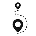 Destination route pin icon