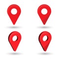 Destination target pointer vector illustration. Position route path.