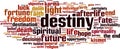 Destiny word cloud Royalty Free Stock Photo