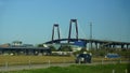 Destrehan, Louisiana, U.S.A - February 2, 2020 - The distance view of the Hale Boggs Memorial Bridge during the day