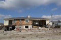 Destroyed beach house four months after Hurricane Sandy Royalty Free Stock Photo