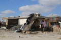 Destroyed beach house four months after Hurricane Sandy Royalty Free Stock Photo