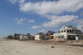 Destroyed beach house four months after Hurricane Sandy Royalty Free Stock Photo