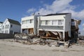 Destroyed beach house four months after Hurricane Sandy