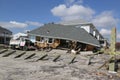 Destroyed beach house four months after Hurricane Sandy Royalty Free Stock Photo