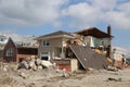 Destroyed beach house four months after Hurricane Sandy Royalty Free Stock Photo