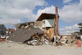 Destroyed beach house four months after Hurricane Sandy Royalty Free Stock Photo