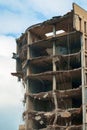 Destroyed big concrete building Royalty Free Stock Photo