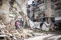 Destroyed building Aleppo. Royalty Free Stock Photo