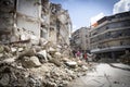 Destroyed building Aleppo. Royalty Free Stock Photo