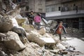 Destroyed building Aleppo. Royalty Free Stock Photo