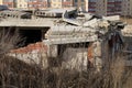Destroyed building, debris Royalty Free Stock Photo