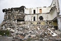 Destroyed building, debris. Series