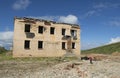 Destroyed building mines in the Altai Mountains