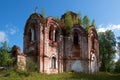 The destroyed Church of the Iveron Icon of the Mother of God. Lykoshino village