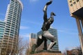 Destroyed City Monument - Rotterdam - Netherlands Royalty Free Stock Photo