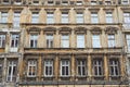 Destroyed facade of Art Nouveau tenement house