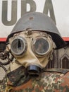 Destroyed gas mask