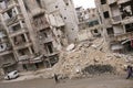 Destroyed hospital building Aleppo. Royalty Free Stock Photo