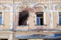 Destroyed house as war aftermath. The Croatian in Pakrac, Croatia Royalty Free Stock Photo