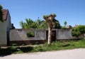 Destroyed house as war aftermath. The Croatian in Pakrac, Croatia Royalty Free Stock Photo