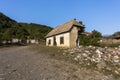 Destroyed house - one half of the house missing, Vermosh, Albania