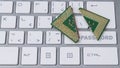 Destroyed modern processor with critical security flaw Royalty Free Stock Photo