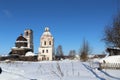 Destroyed old churches in a village in the North of Russia.