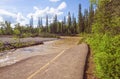 Destroyed Pathway in Calgary Flood Royalty Free Stock Photo