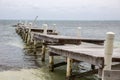 Destroyed Pier after a Hurricane Royalty Free Stock Photo