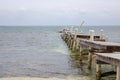 Destroyed Pier after Hurricane Royalty Free Stock Photo