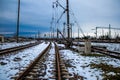 Destroyed railroad and train station of Lyman, Ukraine - April 01, 2023