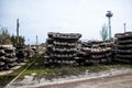 Destroyed railroad and train station of Lyman, Ukraine - April 05, 2023