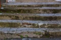 Destroyed stairs in urban environment. Abstract background