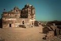 Destroyed structure of historical Hindu temple in India