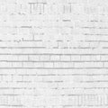 White brick wall texture. Grunge background. Rough destroyed surface. Royalty Free Stock Photo