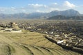 The destroyed tomb of Sultan Mohammed Khan Telai at left, is seen from an overlooking view of Kabul, Afghanistan.