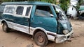 Destroyed Van After Accident