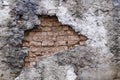 Destroyed wall abstract background Royalty Free Stock Photo