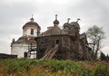 Destroyed wooden church