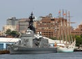 Destroyer JDS Shirane moored in Brooklyn, NY