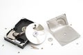 Destroying hard disk drive Royalty Free Stock Photo