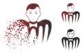Destructed Dotted Halftone Croupier Spectre Monster Icon