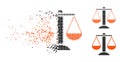 Destructed Dotted Halftone Scales Icon