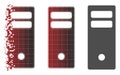 Destructed Dotted Halftone Server Mainframe Icon