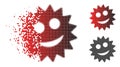 Destructed Dotted Halftone Smile Token Icon